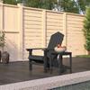 Vidaxl Adirondack Garden Chair with Table, HDPE, Anthracite