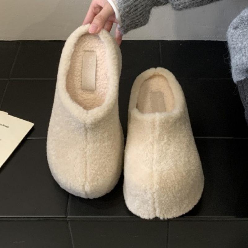 

Autumn Retro Plush Slippers Women Warm Fluffy Non-slip Platform Shoes Comfortable Women s Shoes Fashion Zapatillas De Casa Mujer 39