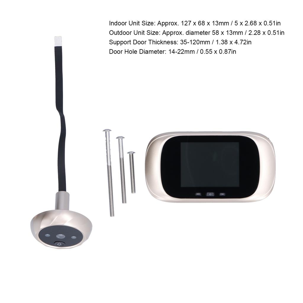 Digital Doorbell Camera 2.8in LCD Doorbell Viewer with Infrared Night   for Home Security