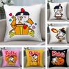 Kwaii Anime B-Buldak RameSn Pillow Case Plush Fabric Soft Double Sided Print Home Sofa High Quality Cushion Cover Throw