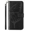 For Nothing Phone (2a) Plus/Phone (2a) Wallet Case with Wrist Strap Butterfly Imprint Leather Phone Cover