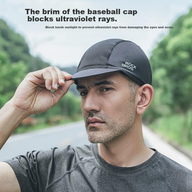 RockBros Cycling Cap COOLMAX Breathable Sun Protection Helmet Liner Head Cover Men Summer Black Yellow