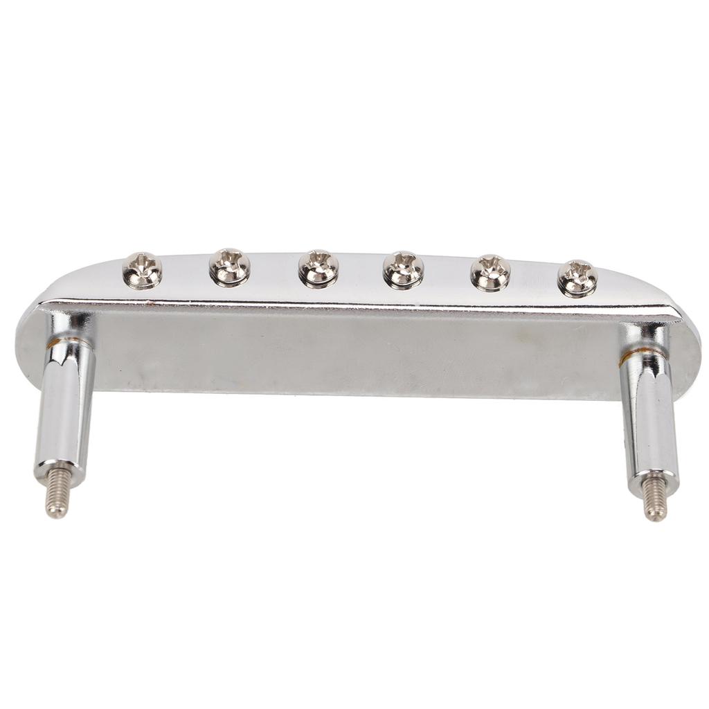 Electric Guitar Bridge 6 String Tailpiece Metal Instrument Accessory for JazzmasterSilver