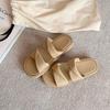 Yuanlitong Step On Shit Feeling Thick-soled Slippers Women Wear High-end Casual Cool Slippers Comfortable Wrinkled Sandals Women