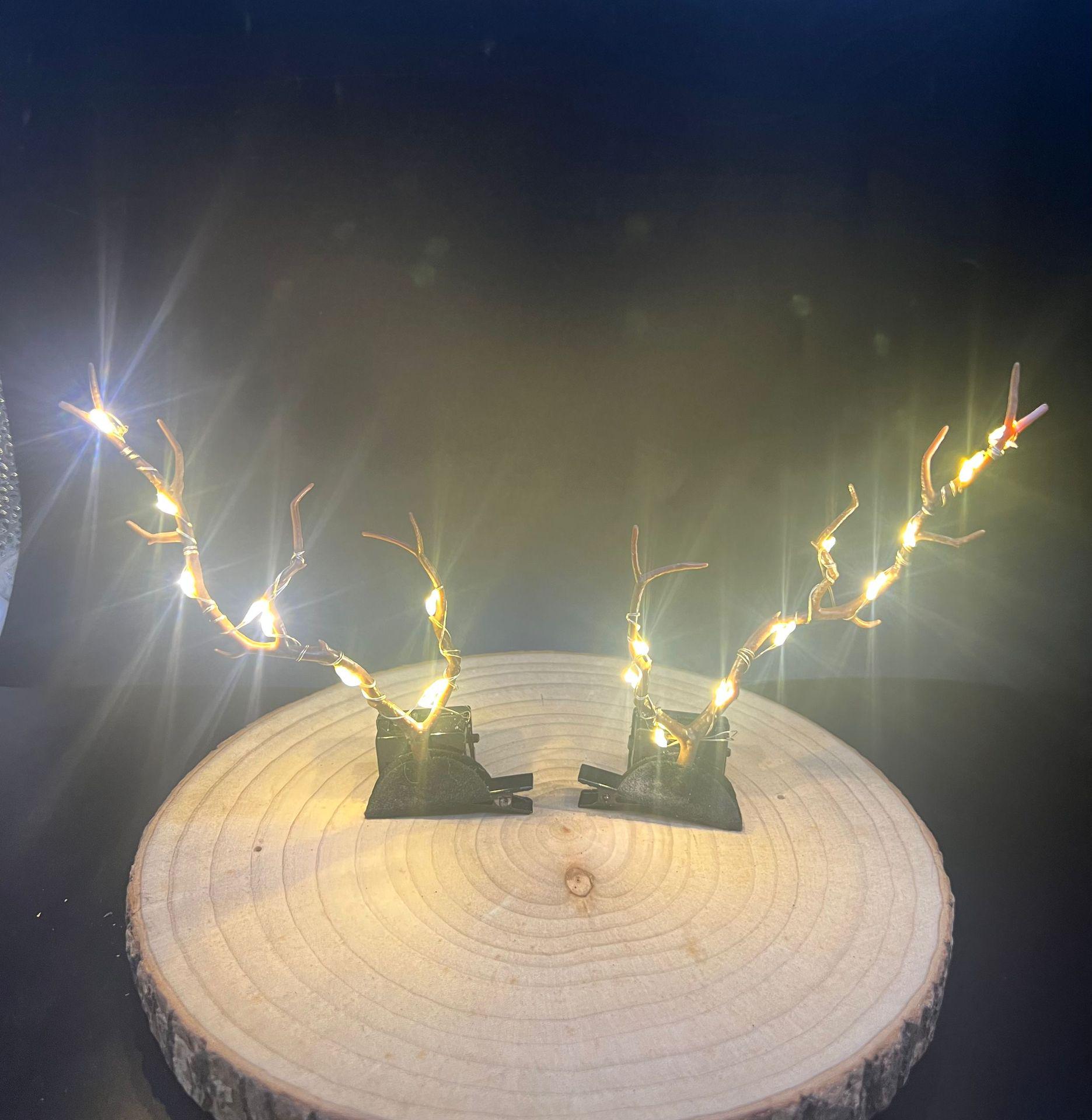 Рождественская фея светящийся рог заколка для волос и Хэллоуин мигающий ободок