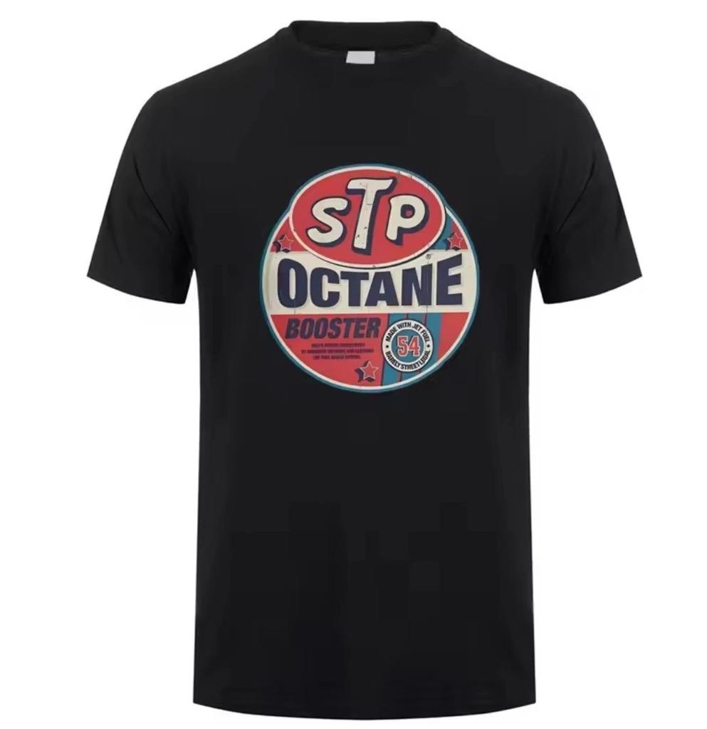 STP Octane Booster 100% Cotton T-shirt Mens Tees Top All Sizes S M L XL XXL 3 4 XL Black White