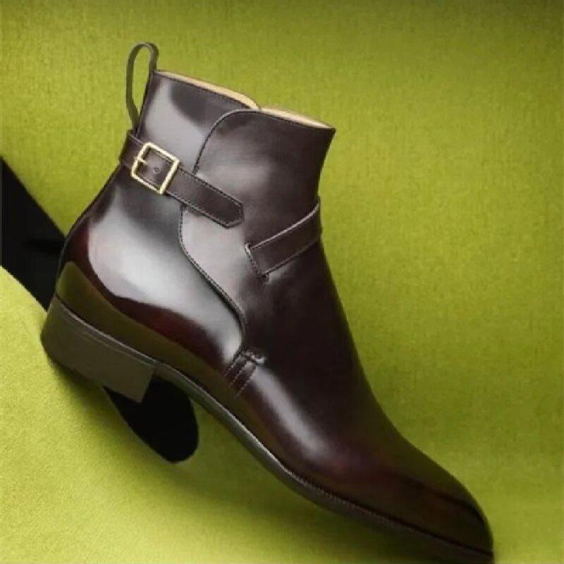 Fashion Men Classic Ankle Boots PU Casual Business Versatile High Quality Chelsea Boots Banquet Party Boots Size 38-48 Men Boots