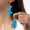  New Easter bunny earrings earrings with blue acrylic cute earrings