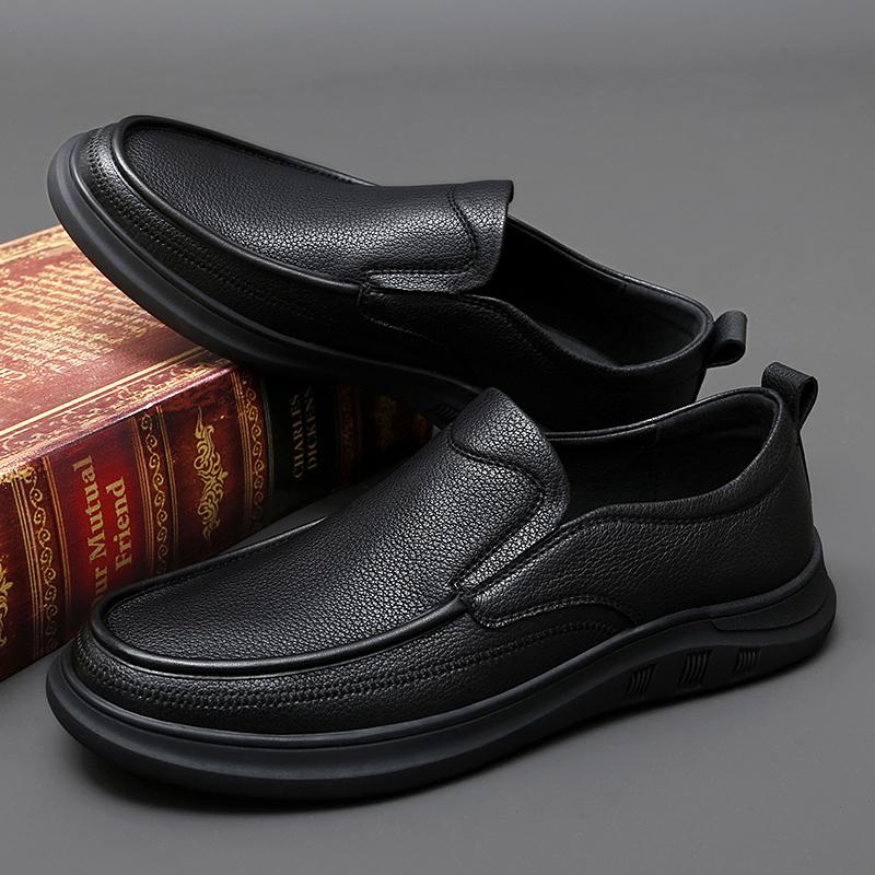New Anti-skid Soft Sole Leisure Driving Shoes with Thick Rubber Soles Flats Outdoor Slip on Casual Male Work Office Driving Snea