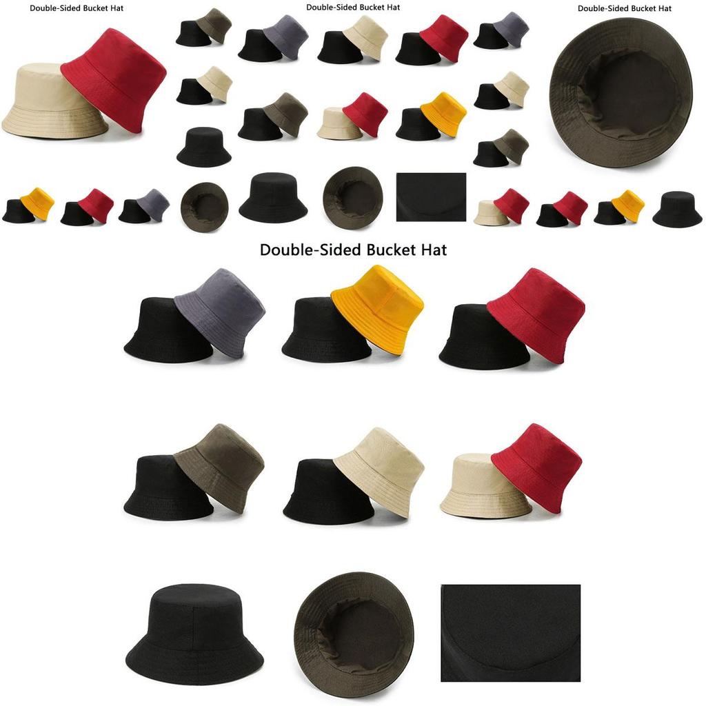 Unisex Oversize Cotton Bucket Hat For Big Head, Double Sided Design For Sun Protection And Breathability, Available In Multiple Colors