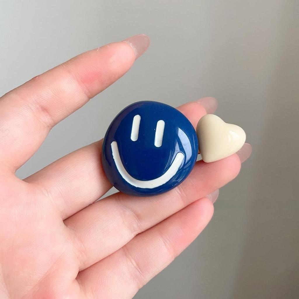 Candy Color Sweet Smiley Hairpin Side Clip Headdress Cute Contrasting Color Duck Bill Clip Ins Hairpin