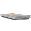 LED Bed Frame in Grey Sonoma 90 x 200 cm Engineered Wood