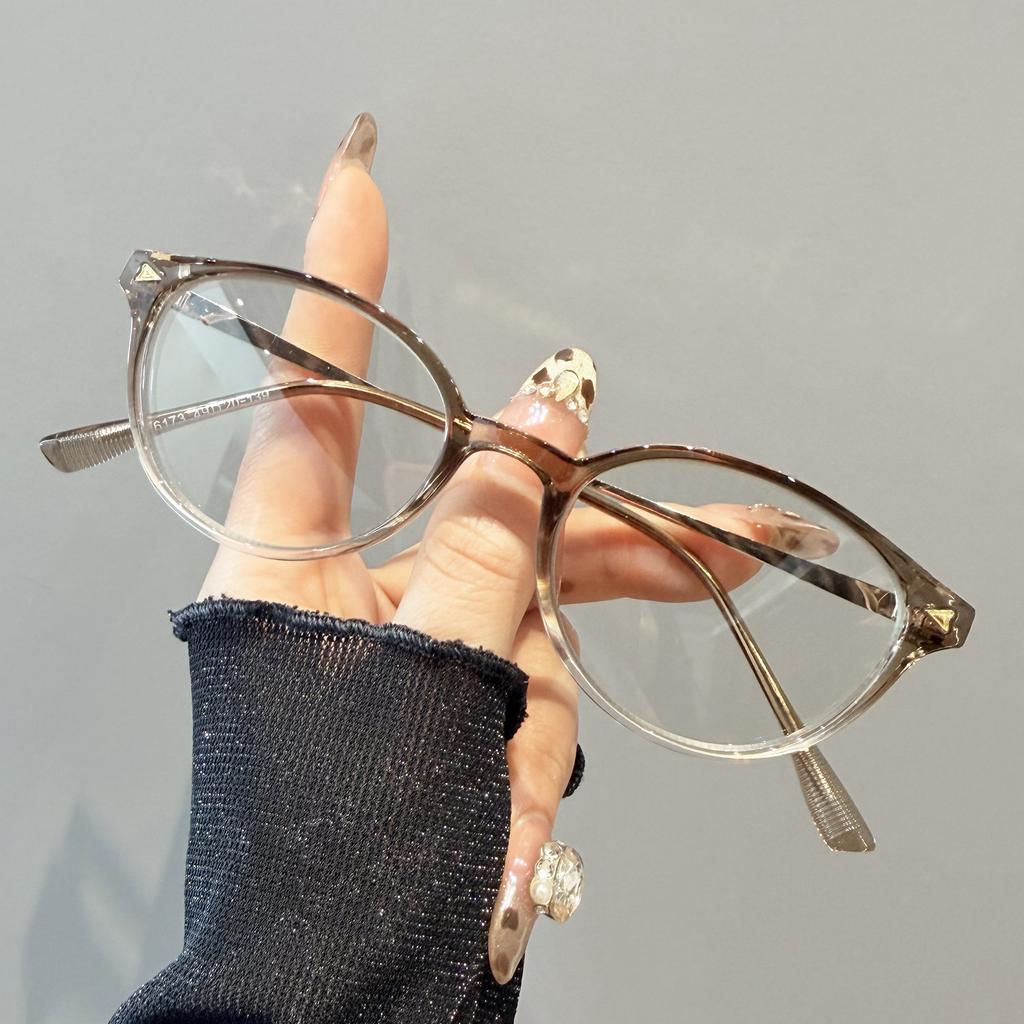 Stylish Oval Cat Eye Gradient Frame Presbyopia Glasses, Anti-Blue Light Reading Eyeglasses for Women, Diopters 0 To +4.0