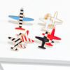 Squisita Spilla a Forma di Aereo a Strisce Rosse e Nere Spille Smaltate Colorate a Patch Spille per Adolescenti Gioielli Accessori Abbigliamento