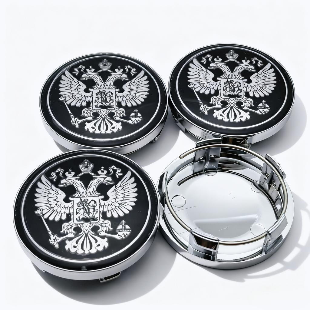 4pcs Russian Coat of Arms Logo Emblem Car Wheel Center Caps 58MM 54MM Wheels Hub Cap Rim Hubcaps Dust Cover Replace Accessories