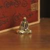 Vintage Brass Zen Meditation Figurine Hand-Cast Antique Tea Pet For Desk, Tea Table & Mindful Space Decor
