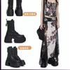 10cm klobige Stiefel Neue Damen Super Hohe Schuhe Damen Dicksohlige Britischer Stil Punk Mode Plateau Stiefel Klobige Motorradstiefel