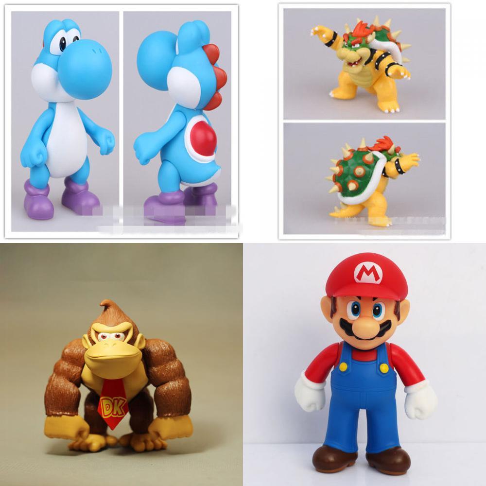 Super Mario Bros Luigi Bowser Princess Peach Plastic Action Figures For Collectors And Display Enthusiasts