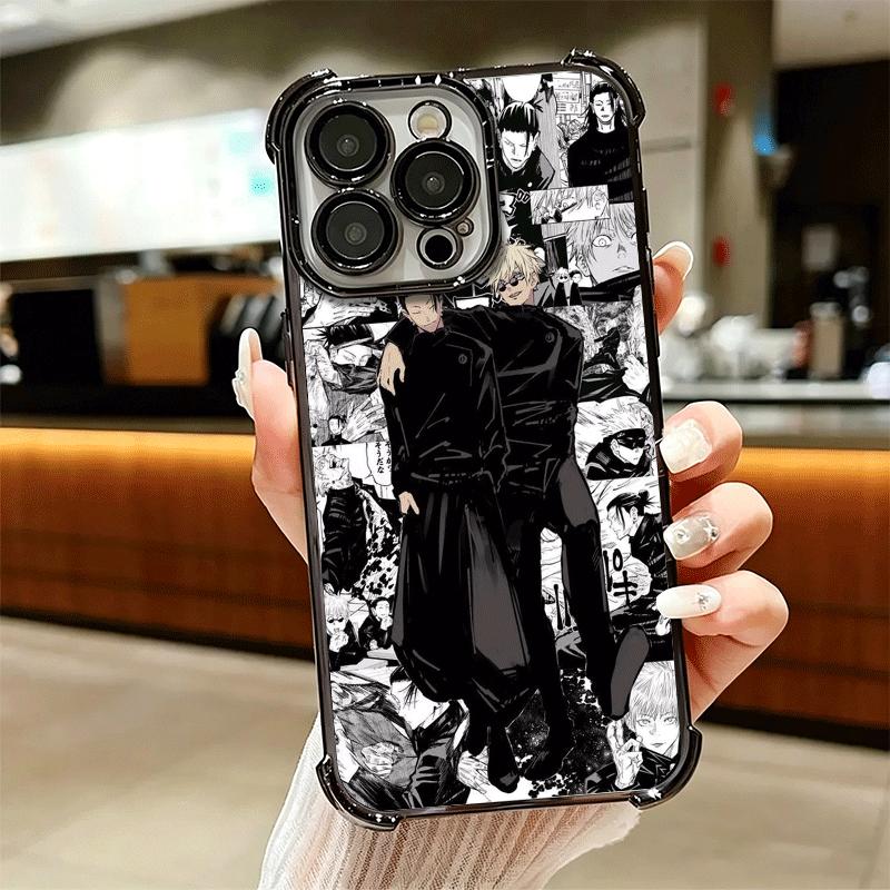 Anime Geto Suguru JUJUSU Soft Phone Case For iPhone 15 16 17 Air 14 Pro Max 16E Plus 13 12 Mini Plating Anti-Fall Fundas