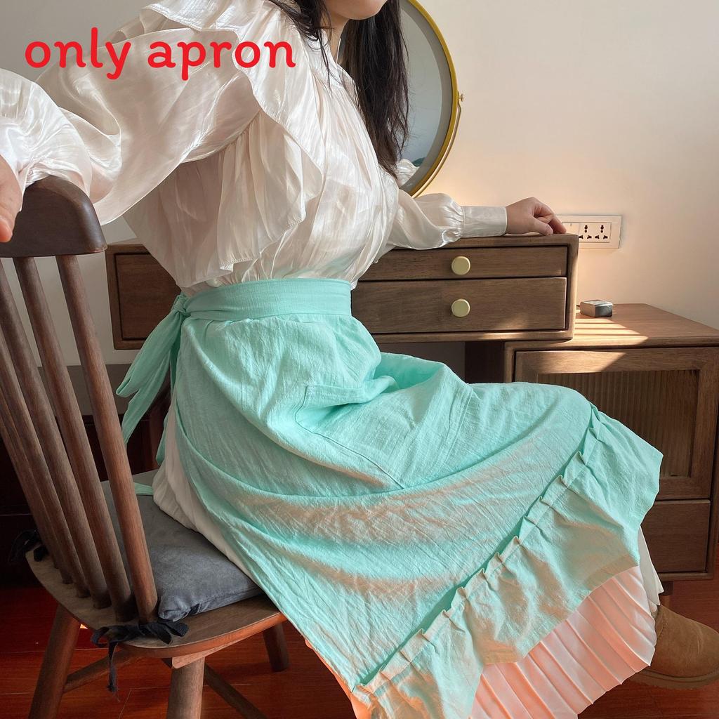 Minimalist Cotton Apron With Ties For Cooking And Baking Home Use