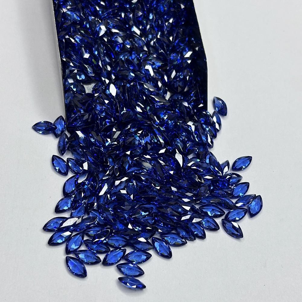 12 Pcs Marquise Cut   Natural Blue Sapphire Flawless Gems 10x5 Mm Lot