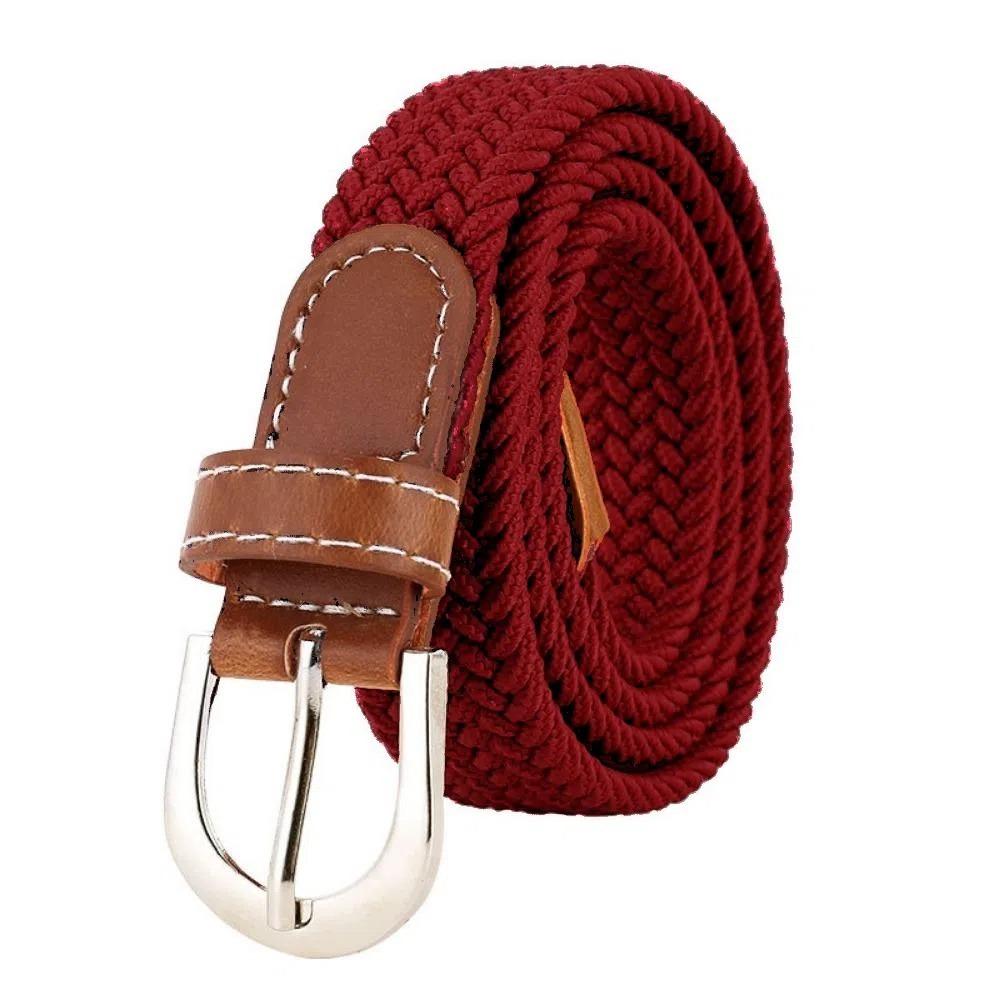 Knitted Thin Woven Belt Canvas Stretch Waist Belts Fashion Elastic Waistband  Climbing