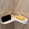 Wall-Mounted Rotating Soap Box Space Saving Cell Phone Holder Jewelry Storage Rack  Jewelry