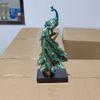 Decorative resin crafts creative and fashionable gold blue peacock ornaments wine cabinets living rooms home decor gifts