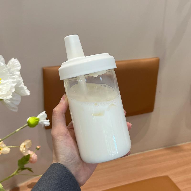 

500/800ML Large-capacity Straw Cup, Food-grade Transparent PP Material,Portable Ins Style Water Cup, Juice Milk Tea Cup