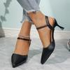Spring and Summer New Sandals Women's Shoes Pointed Sexy Solid Color