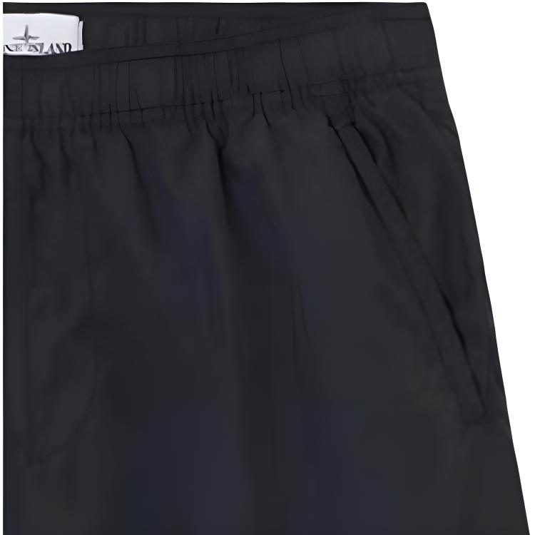 Stone Island Logo Patch Elastic Waist Three-Quarter Casual Shorts Men shorts L1S15B100B09S0046-V0029
