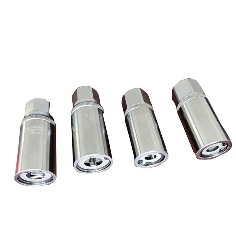 Pack of 4 Sturdy Steel Screw Extractors Kit Universal Removal Tool For Damaged Nut and Bolts