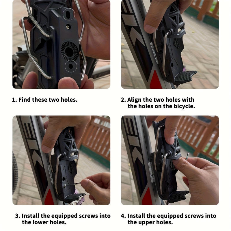 Self Adjusting Cup Holder for Motorcycle Bike Universal Rotatable No-Drilling Cycling Bottle Drink Mount Holder