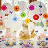 48 Pieces Spring Sun Flowers Butterfly Hanging Swirl Decorations Spirals Sunflower Party Streamers Wall Ceiling Hanging Supplies Favors Spring Summer