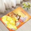 1pc Beauty and The Beast Pattern Area Rug Soft Flannel Floor Mat for Living Room,Office,Bedroom and Carpet,Sofa Coffee Table Floor Mat