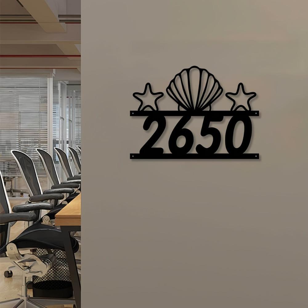 Металлическая жестяная табличка Звездный дизайн Настенный декор Современная прихожая Адресная табличка Домашнее искусство TYDZ003860