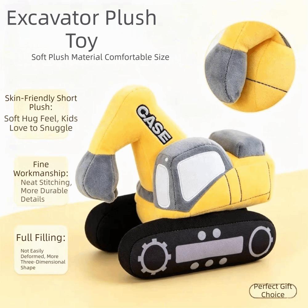 Cushion Excavator Plush Toys Home Decorative Stuffed Excavator Machine Plush Pillow For Boys