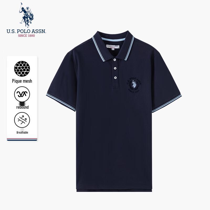 U.S. POLO ASSN. Men s Wrinkle-Free Short Sleeve Polo Shirt L