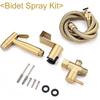 Brushed Gold Bidet Sprayer for Toilet, Senhozi Stainless Steel Spray Head with Jet Spray and Soft Spray Modes, Bathroom Handheld Spray for Cloth