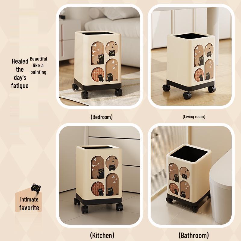 Star You Pojízdný odpadkový koš 2024: Všestranný odpadkový koš vysoké hodnoty do obývacího pokoje, koupelny, ložnice s kolečky