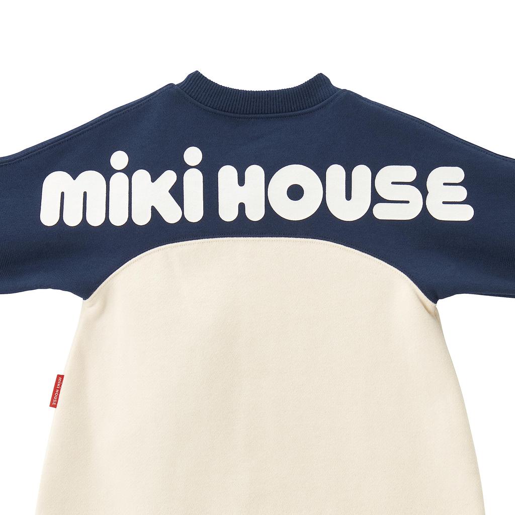 Coverall Rompers Logo Long Sleeve Made in Japan Boys Girls Baby Kids Infant Baby Clothes Clothes 70cm Multicolor [Miki House] Children's 10-1204-491