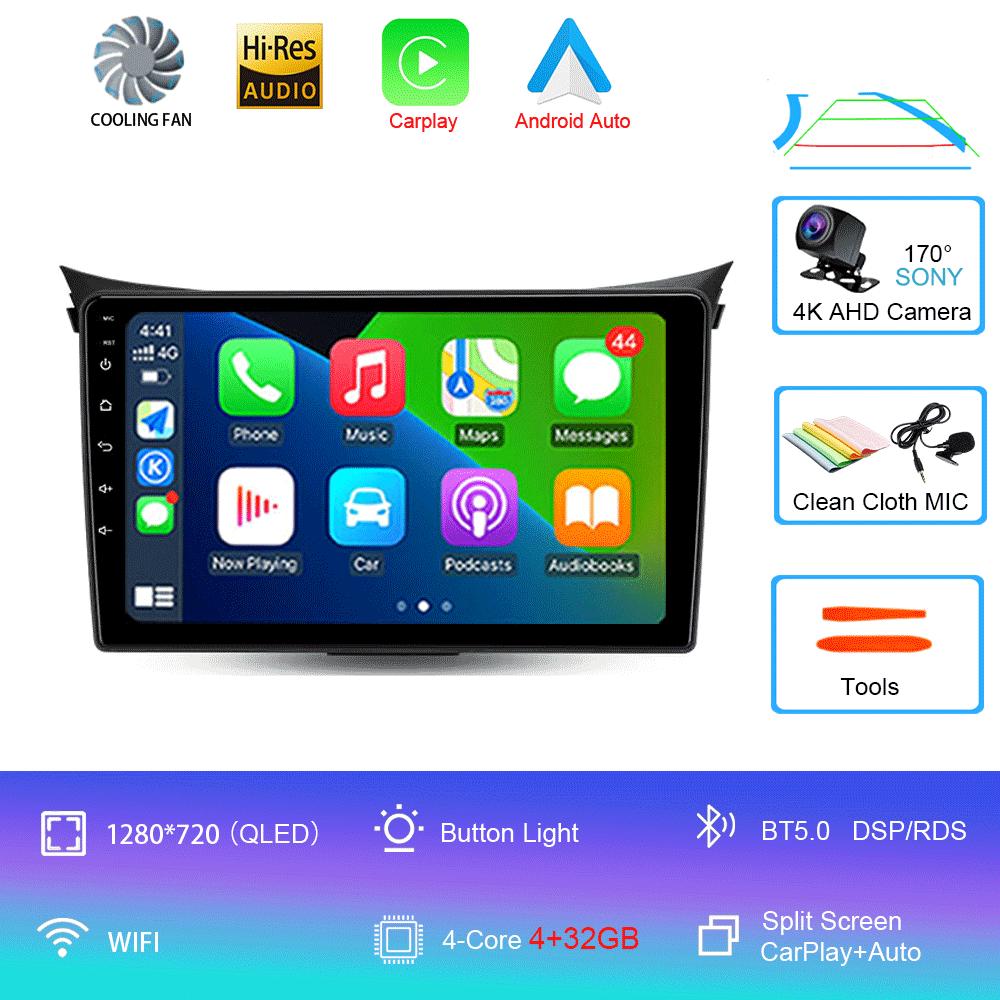 Car Radio Android 14 Multimedia Player for Hyundai I30 Elantra 2012 2013 2014 2015 2016 Carplay Auto GPS Navigation Stereo