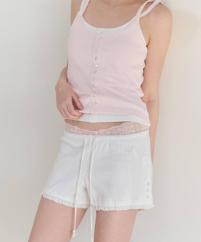 Lojanneu Sweet Dreams Lace Shorts (White)