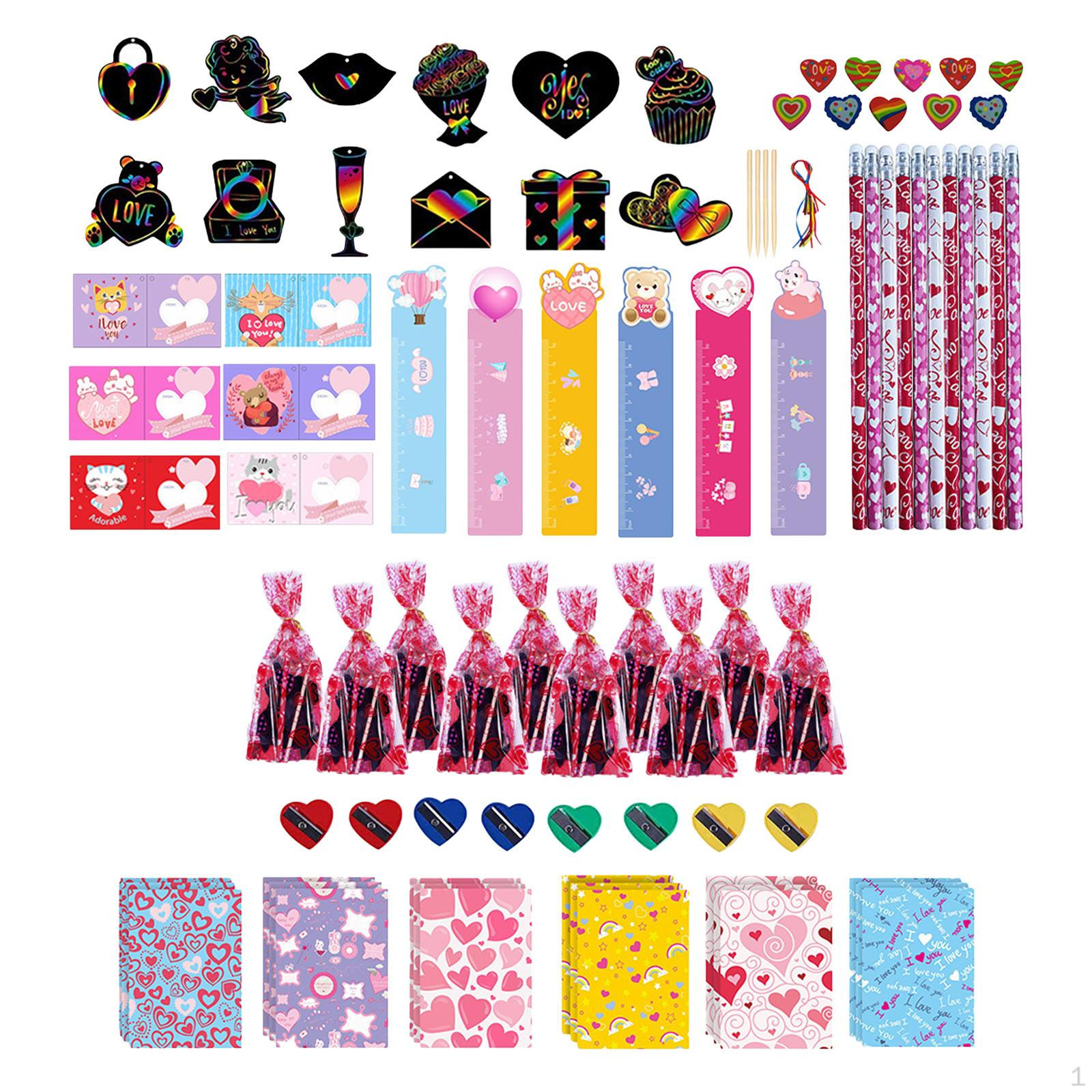 Valentines Day Stationery Set Party Favors Bulk Pencils Decorations for