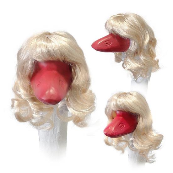 3/4Pcs Porch Goose Wig with Elastic Drawstring Lawn Goose Outfit DIY Outdoor Garden Patio Yard Goose Statue Hairpiece Decoration Accessories