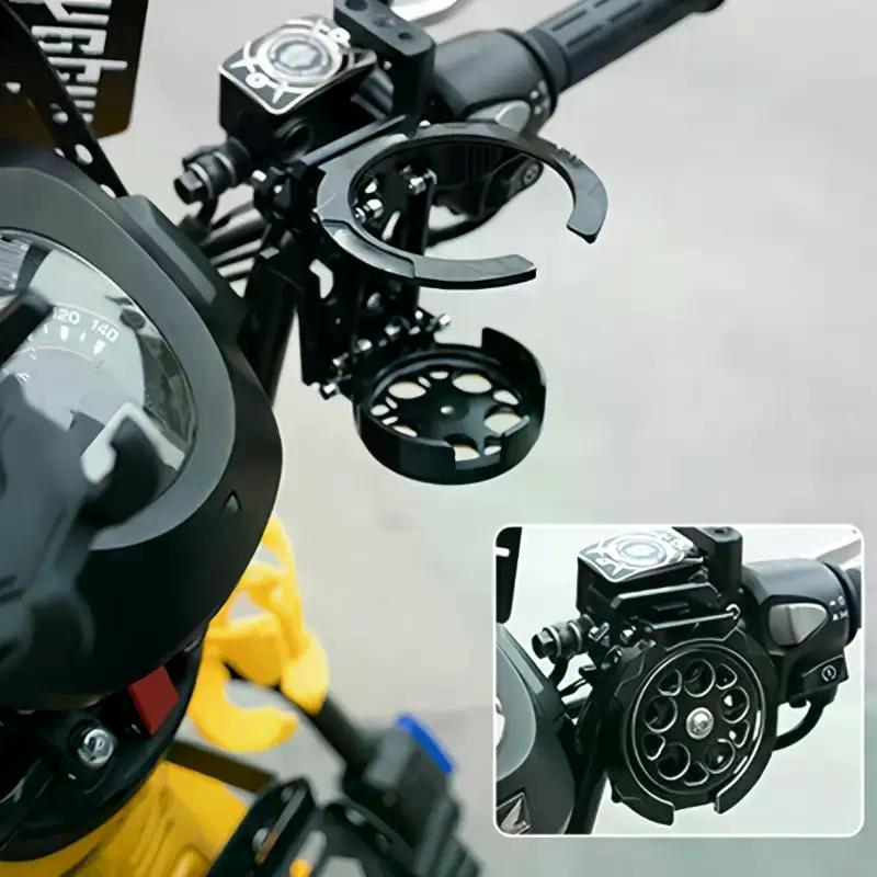 1/2Pcs Water Cup Bracket Holder Accessories Foldable Turntable Motorcycle Cup Holder For Handlebar Motorcycles Bottle Holder