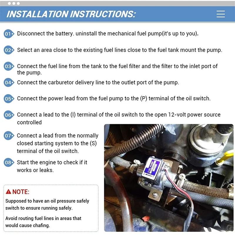 Univerzální 12V elektrické palivové čerpadlo do auta Diesel Benzín EP500-0 035000-0460 12585-52030 1258552031 EP500 FP-1010-G