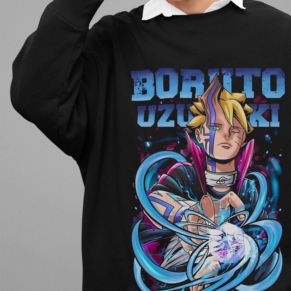 

Boruto Anime Sweatshirt Uzumaki Sweater Naruto Sweat Sarada Unisex Kawaki Pull L