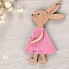 3PCS Household Party Supplies Home Decorations Cute Bunny Wood Crafts Easter Ornaments Easter Rabbit