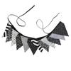 Black White Party Triangle Banner For Nursery Photos And Celebration Settings